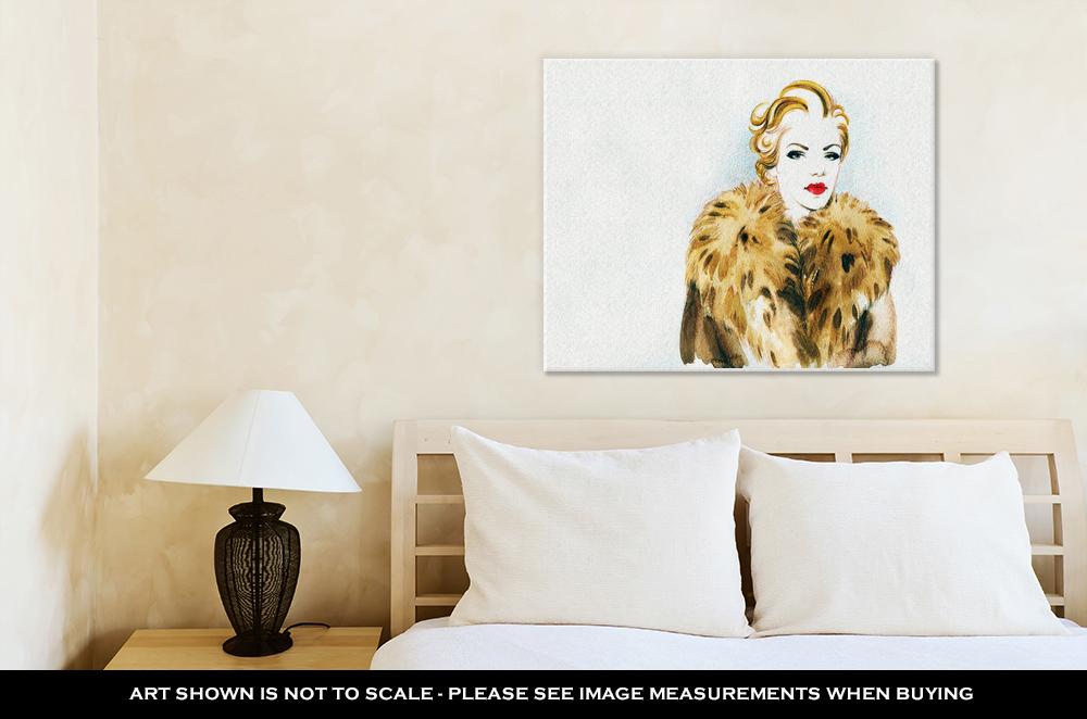 Gallery Wrapped Canvas, Abstract Watercolor Woman Portrait - ultrawallart.com