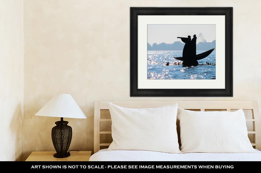 Framed Print, Monument To Dante And Virgil In The Venice Lagoon - ultrawallart.com
