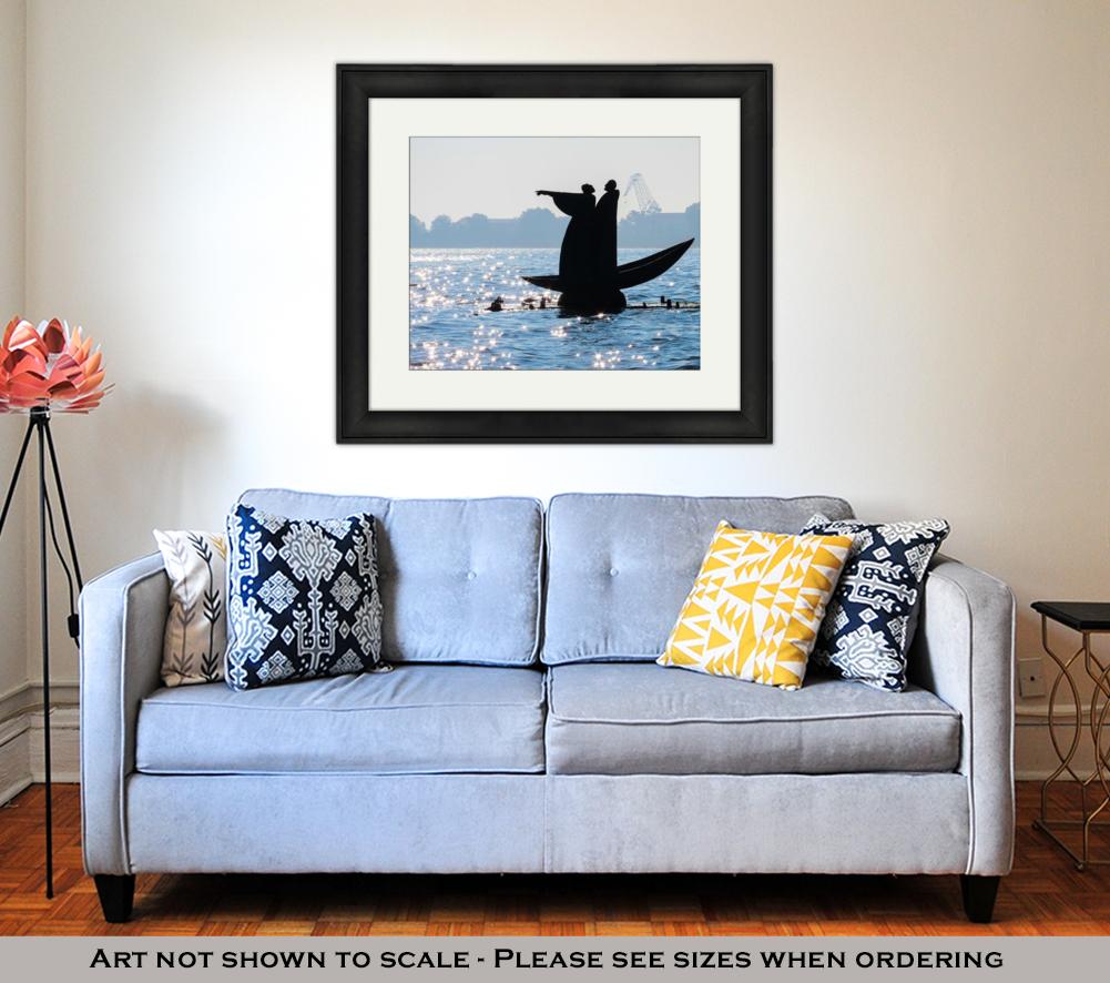 Framed Print, Monument To Dante And Virgil In The Venice Lagoon - ultrawallart.com