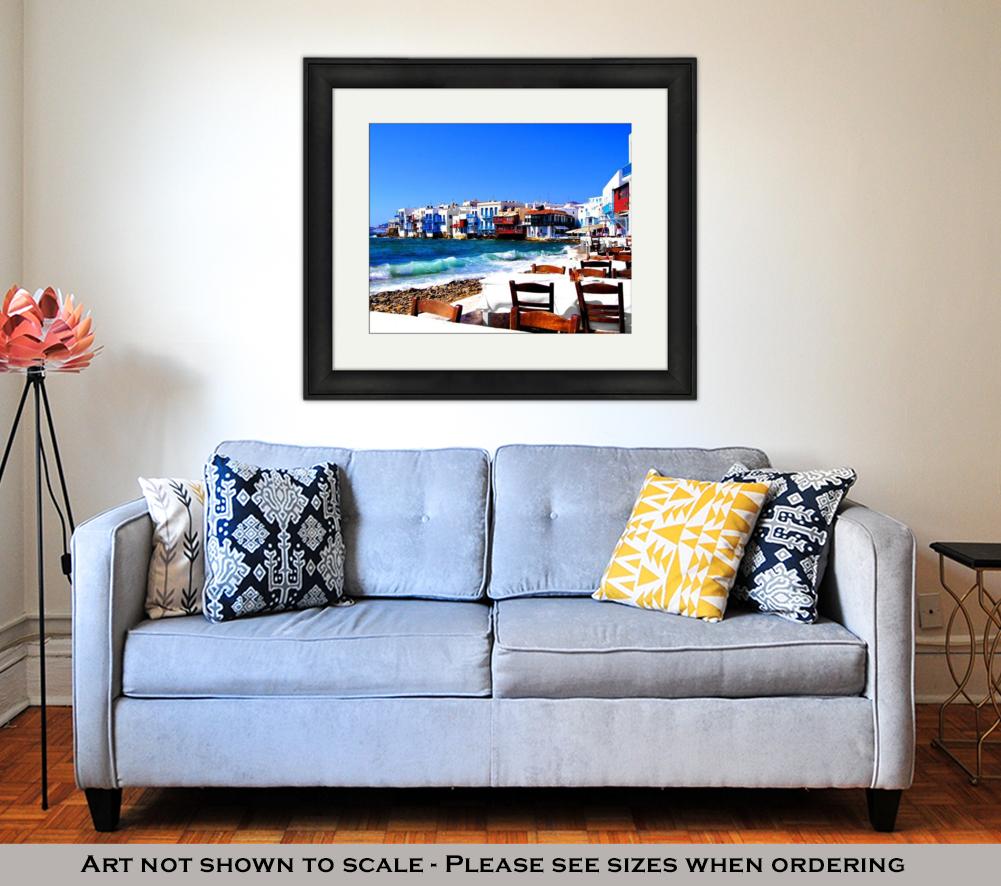 Framed Print, Beautiful Mykonos Greece - ultrawallart.com