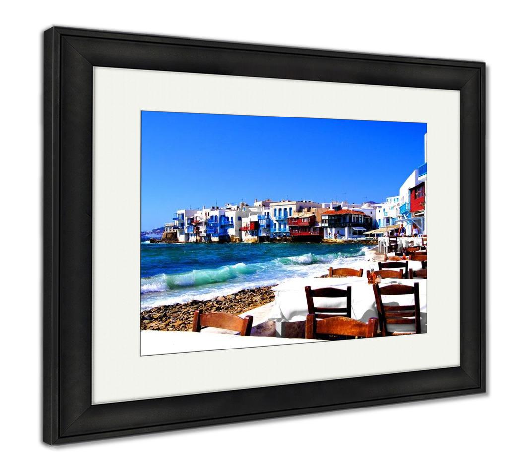 Framed Print, Beautiful Mykonos Greece - ultrawallart.com