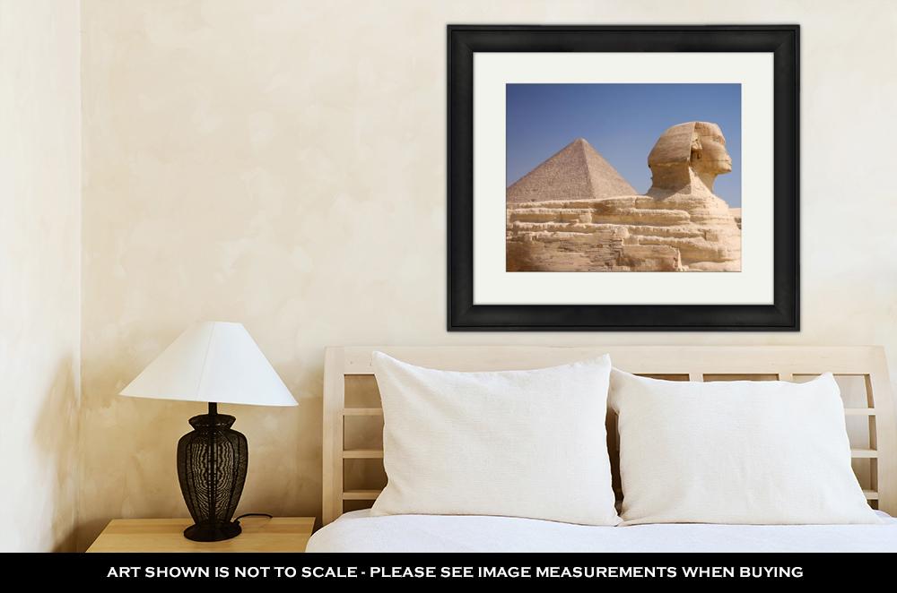 Framed Print, Great Pyramid And Sphinx Gizegypt - ultrawallart.com