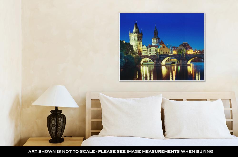 Gallery Wrapped Canvas, Charles Bridge In Sunset Time Prague Czech Republic - ultrawallart.com