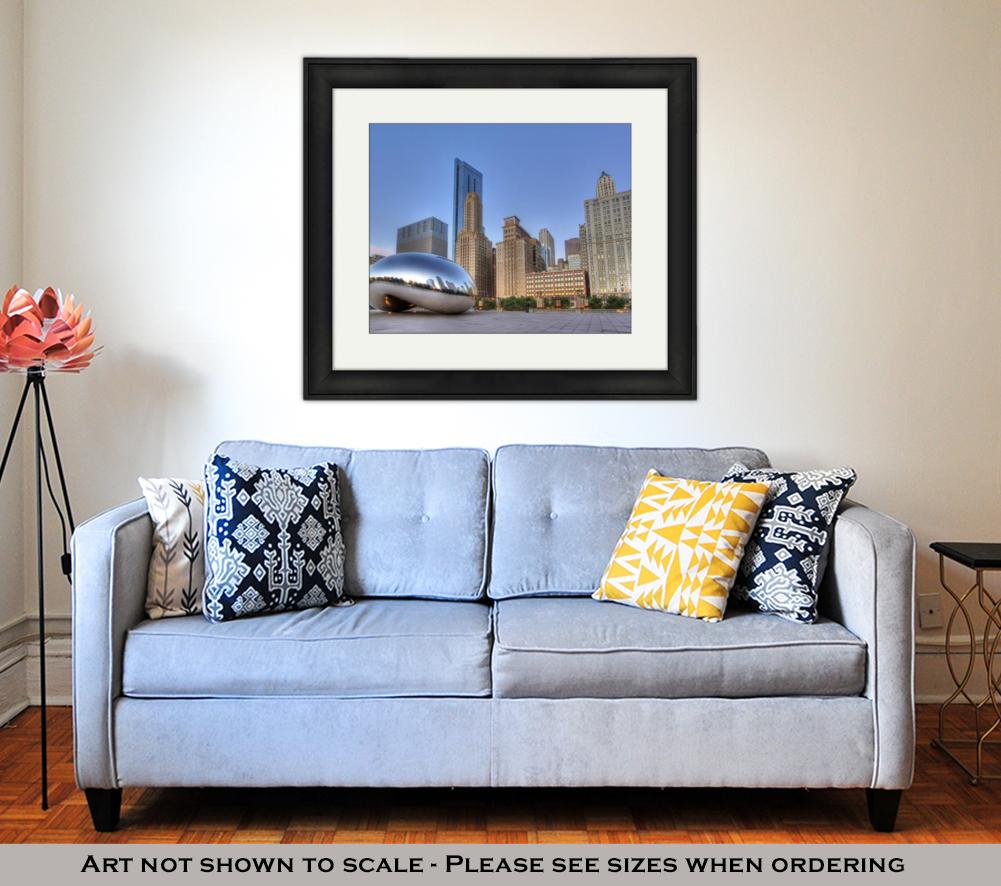 Framed Print, Cloud Gate At Millennium Park 1 - ultrawallart.com