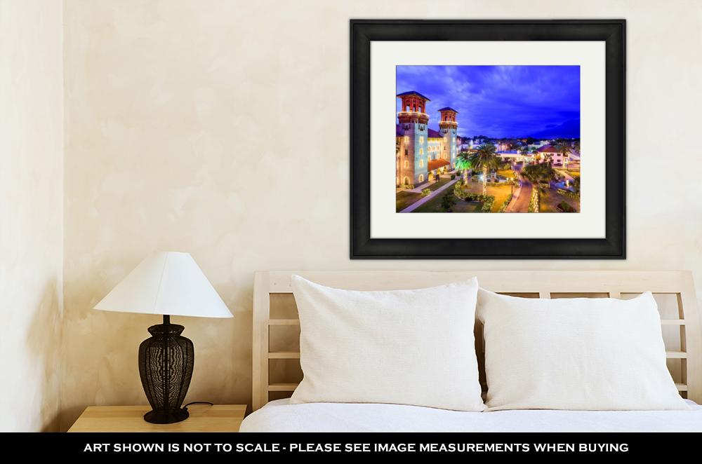 Framed Print, St Augustine Florida USA Townscape Over Alcazar Courtyard - ultrawallart.com