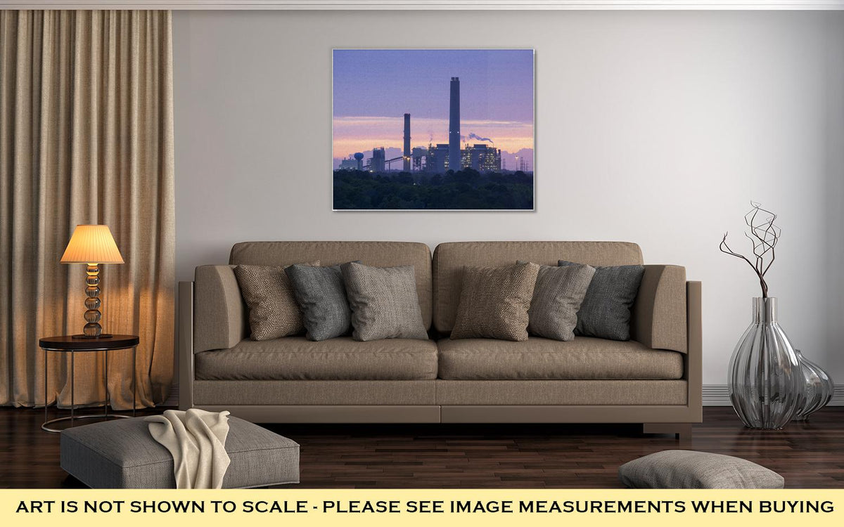 Gallery Wrapped Canvas, Jacksonville Industrial Sunrise - ultrawallart.com
