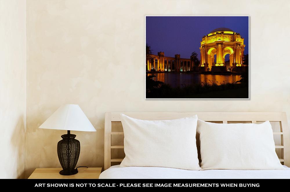 Gallery Wrapped Canvas, San Franciscos Palace Of Fine Arts At Night - ultrawallart.com