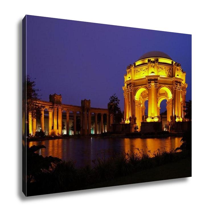 Gallery Wrapped Canvas, San Franciscos Palace Of Fine Arts At Night - ultrawallart.com