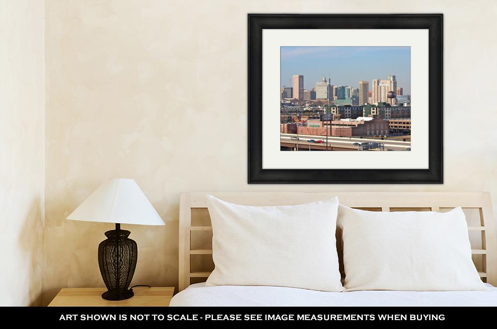 Framed Print, Baltimore City Skyline - ultrawallart.com