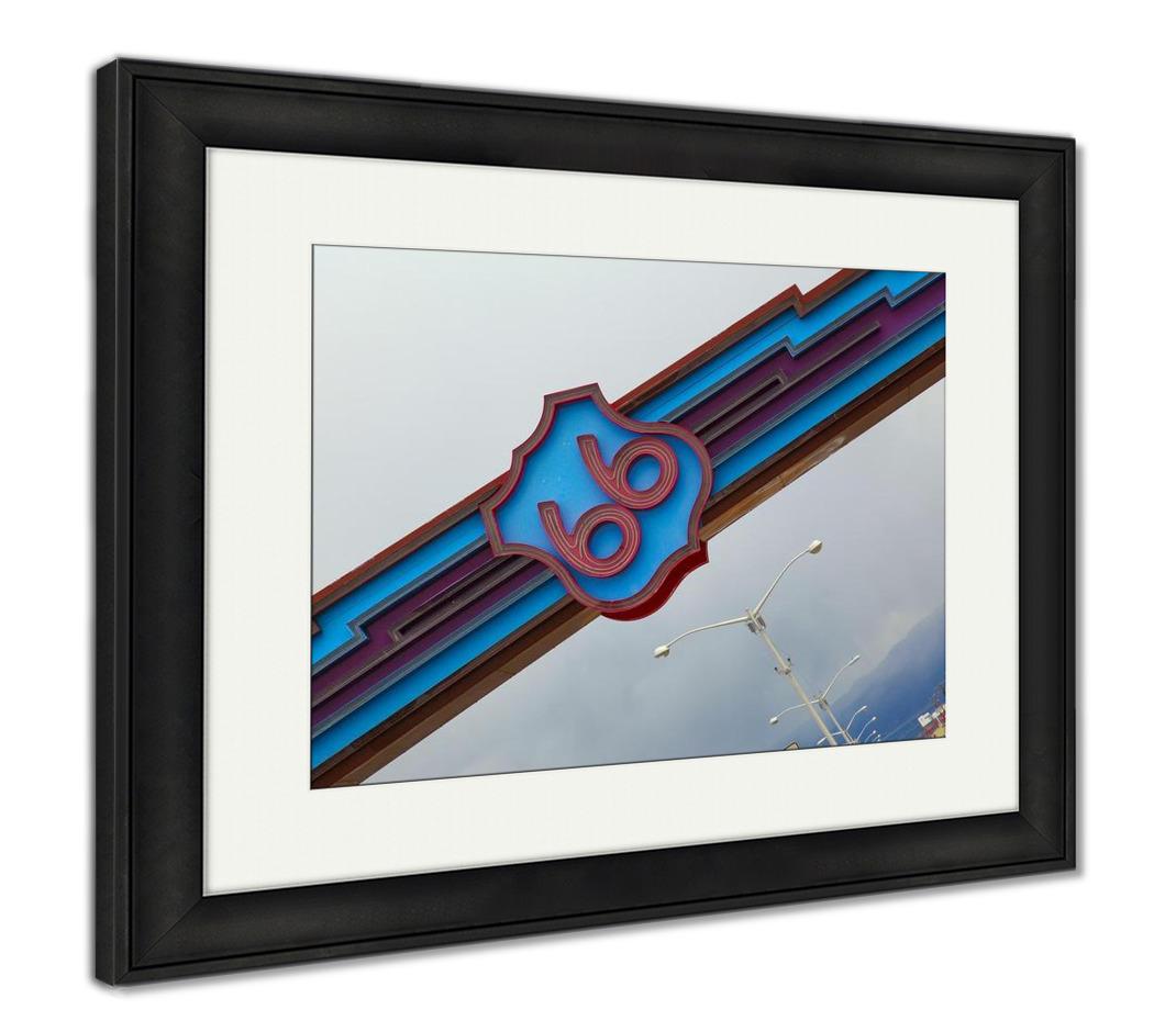 Framed Print, Historic Route 66 In Albuquerque New Mexico - ultrawallart.com