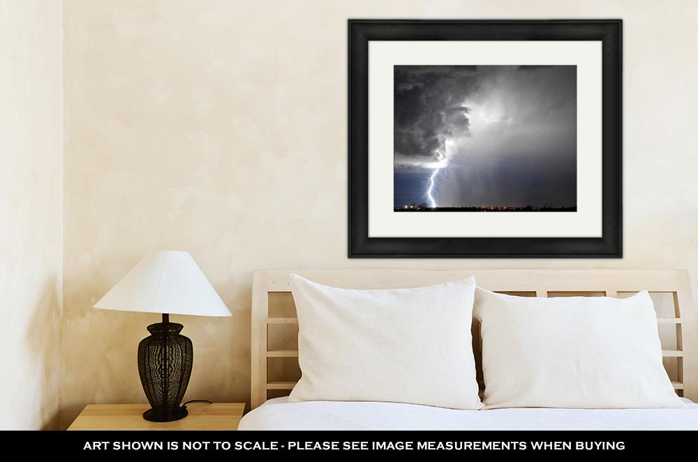 Framed Print, Tucson Lightning - ultrawallart.com