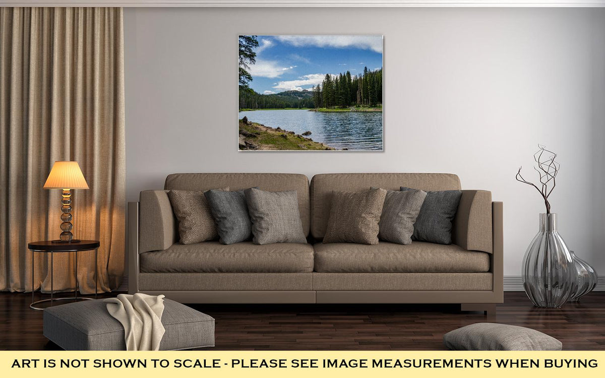 Gallery Wrapped Canvas, Colorado Mountain Lake - ultrawallart.com