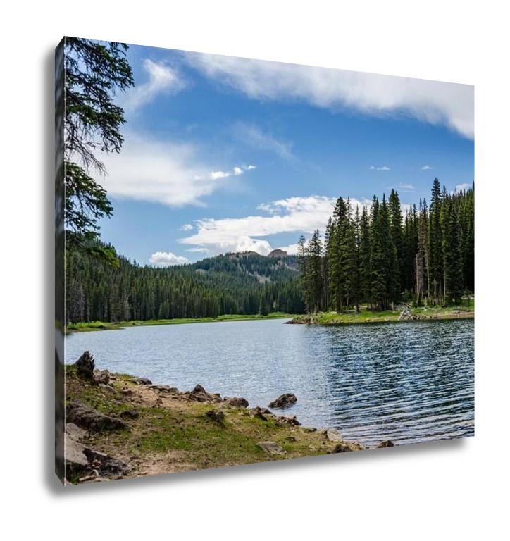 Gallery Wrapped Canvas, Colorado Mountain Lake - ultrawallart.com