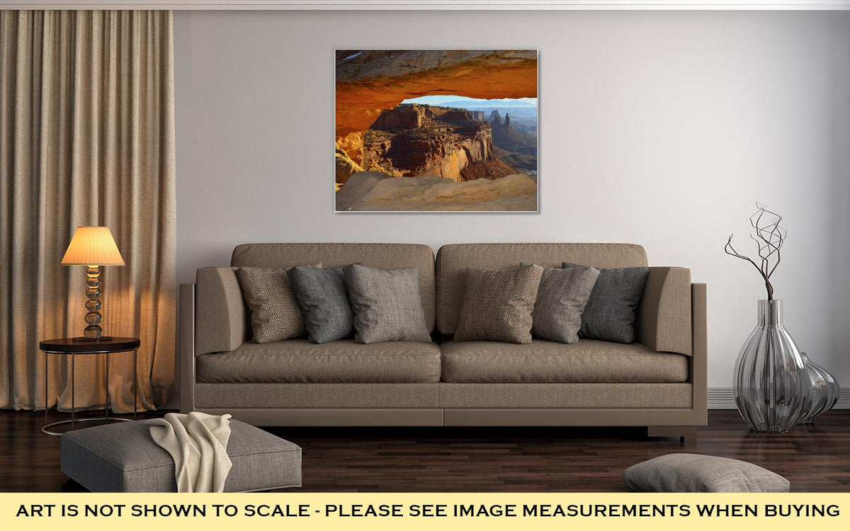 Gallery Wrapped Canvas, Mesarch In Canyonlands National Park Utah In Winter - ultrawallart.com