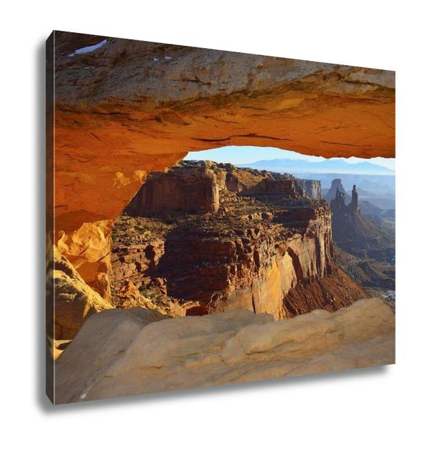 Gallery Wrapped Canvas, Mesarch In Canyonlands National Park Utah In Winter - ultrawallart.com
