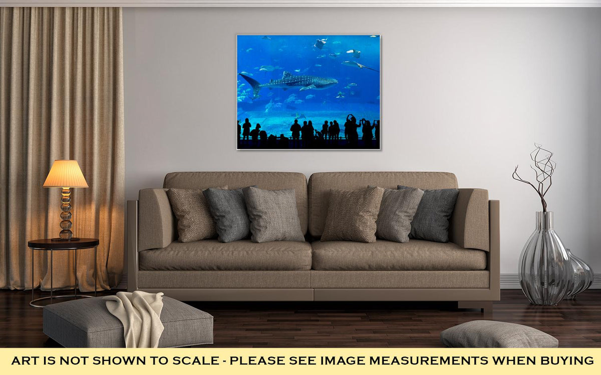 Gallery Wrapped Canvas, Atlantwhale Shark In Okinawchuraumi Aquarium - ultrawallart.com