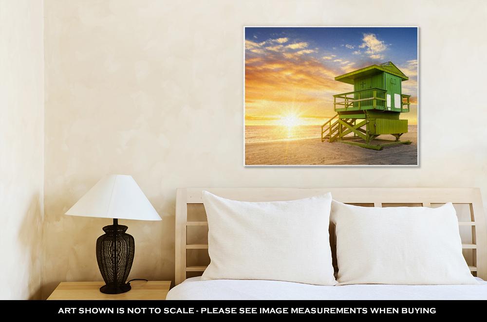 Gallery Wrapped Canvas, Miami South Beach At Sunrise Floridusa - ultrawallart.com