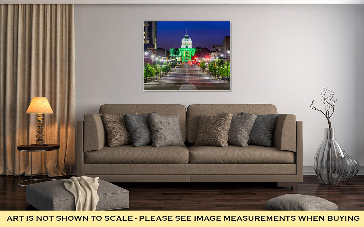 Gallery Wrapped Canvas, Capitol Building Montgomery Alabamuswith State Capitol - ultrawallart.com