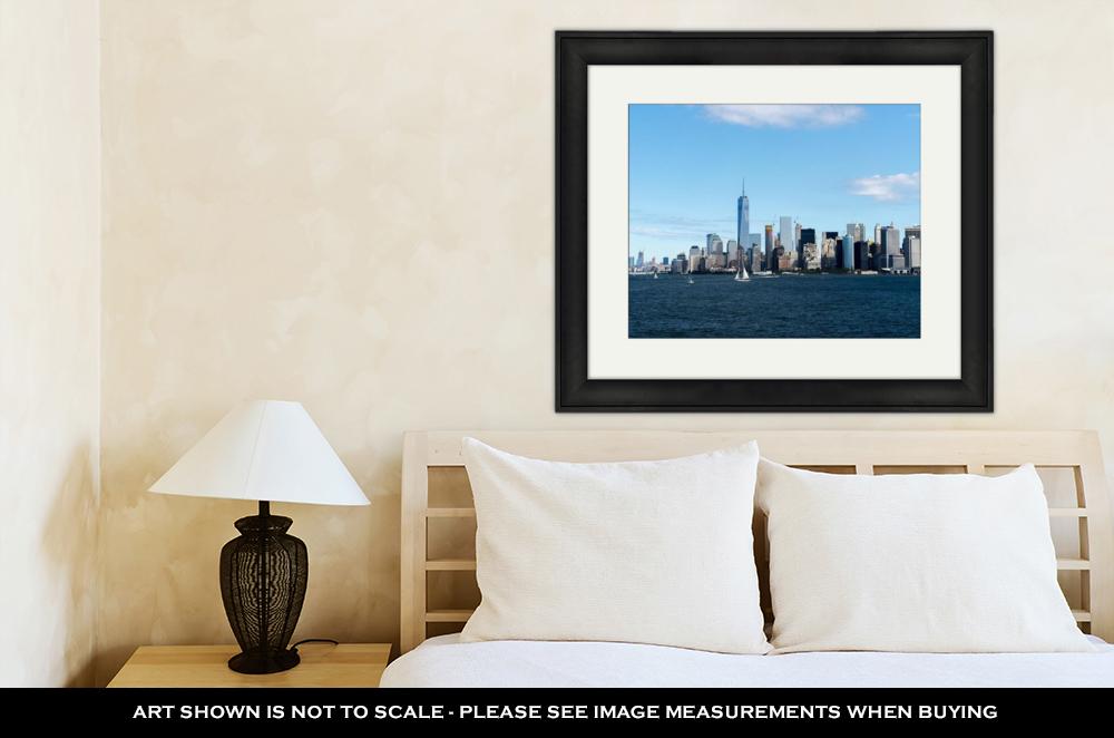 Framed Print, New York City Manhattan Skyline One World Trade Center Tower - ultrawallart.com