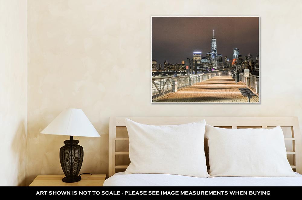 Gallery Wrapped Canvas, Freedom Tower New York City Skyline From New Jersey - ultrawallart.com
