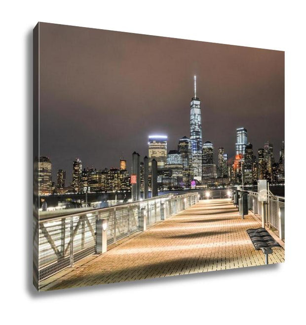 Gallery Wrapped Canvas, Freedom Tower New York City Skyline From New Jersey - ultrawallart.com
