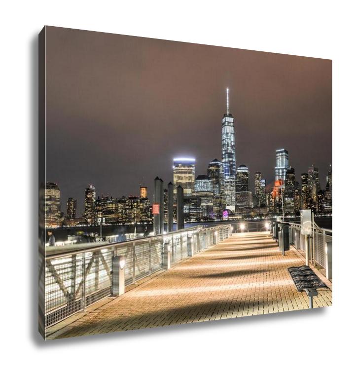 Gallery Wrapped Canvas, Freedom Tower New York City Skyline From New Jersey - ultrawallart.com