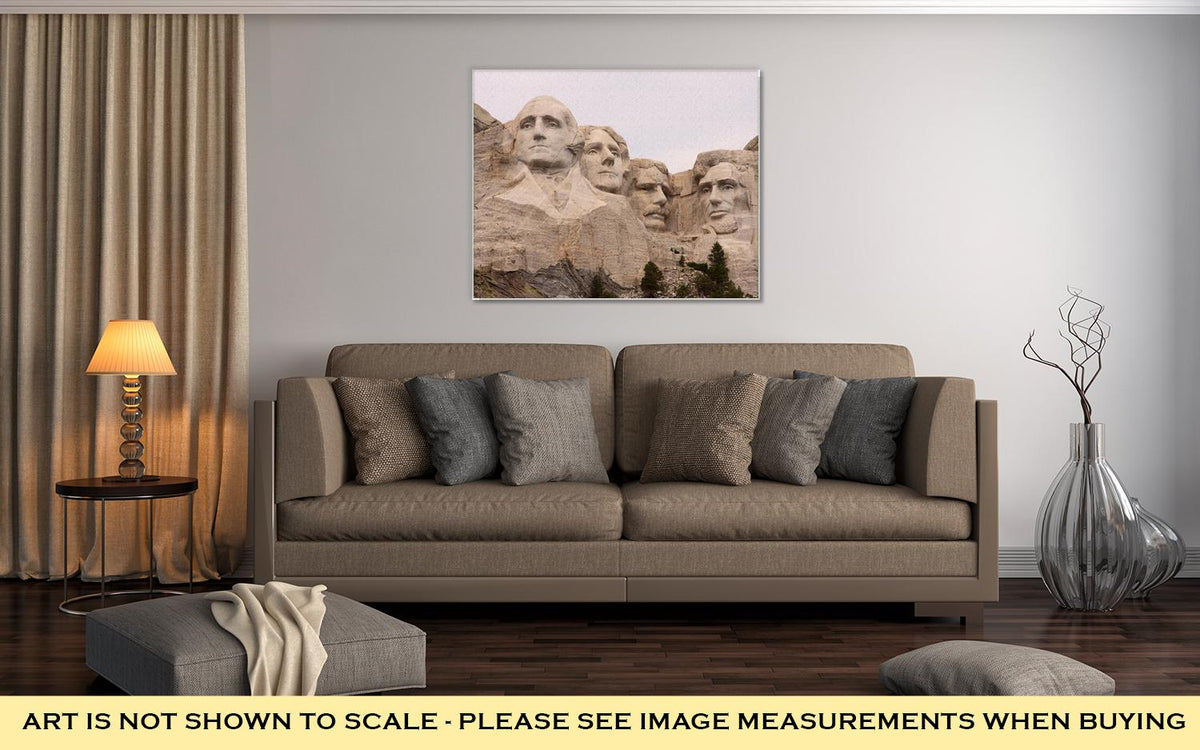 Gallery Wrapped Canvas, Closeup Of Mount Rushmore Black Hills Utah - ultrawallart.com