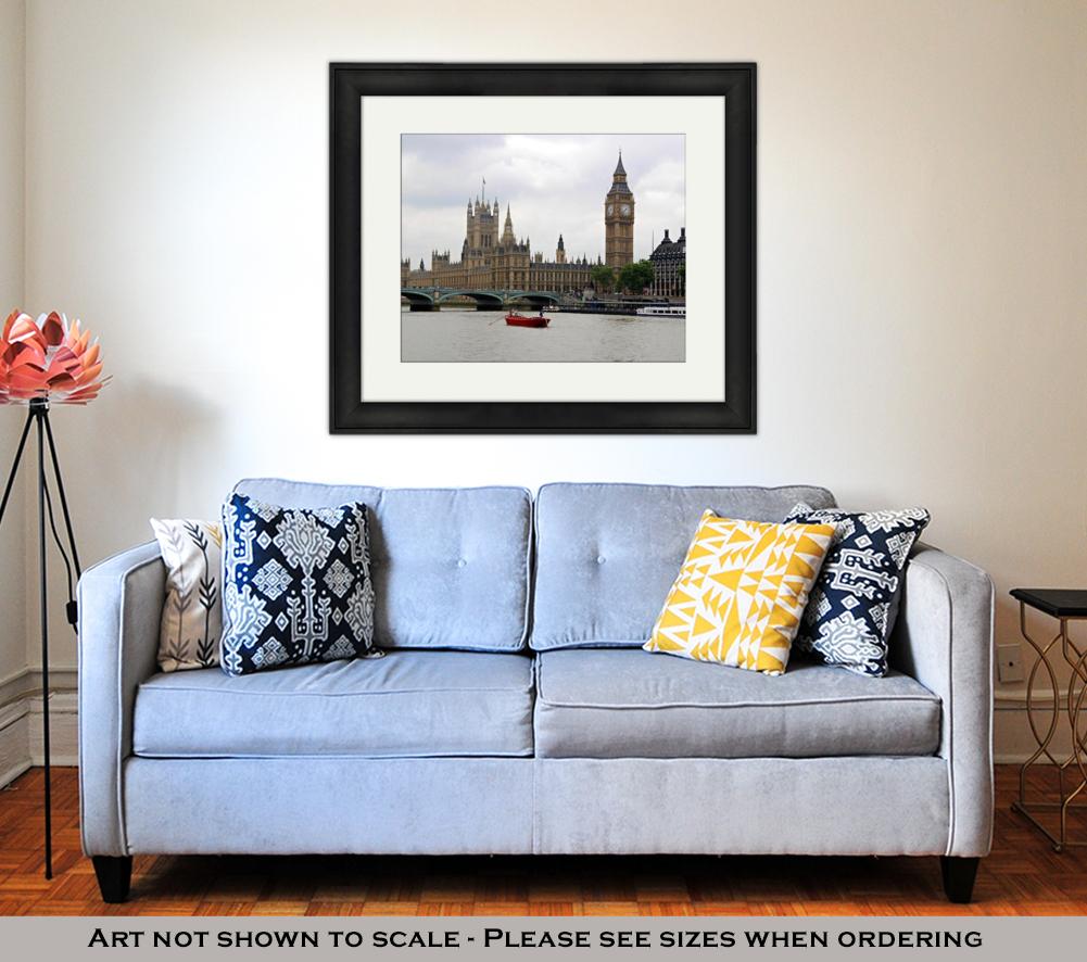 Framed Print, London Landmarks - ultrawallart.com