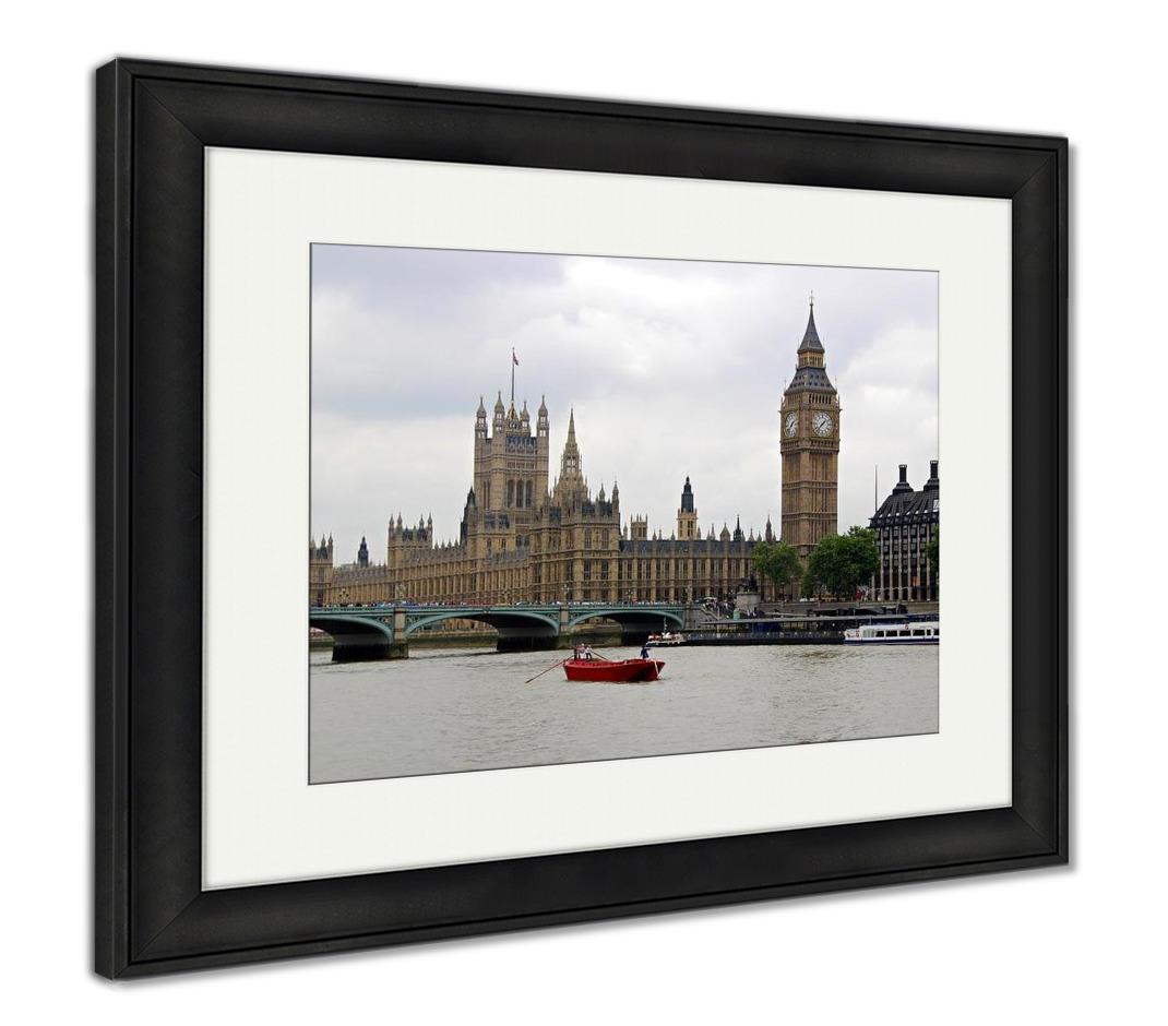 Framed Print, London Landmarks - ultrawallart.com