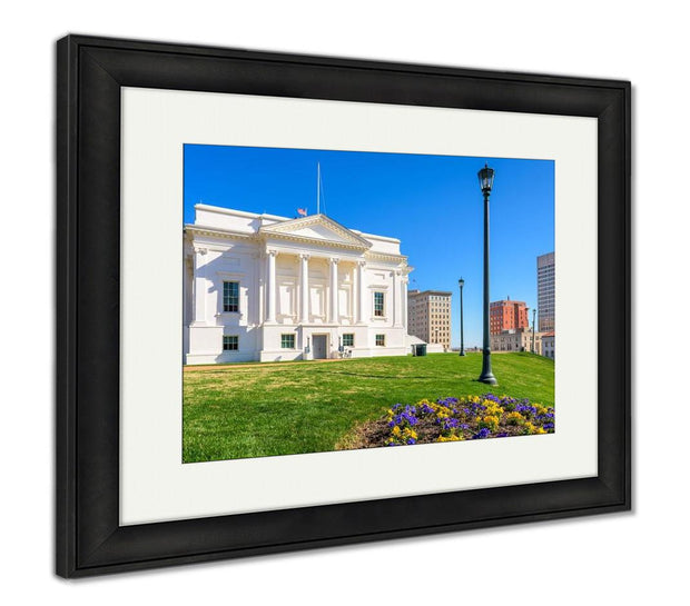 Framed Print, Capitol Building Virginistate Capitol In Richmond Virginius - ultrawallart.com