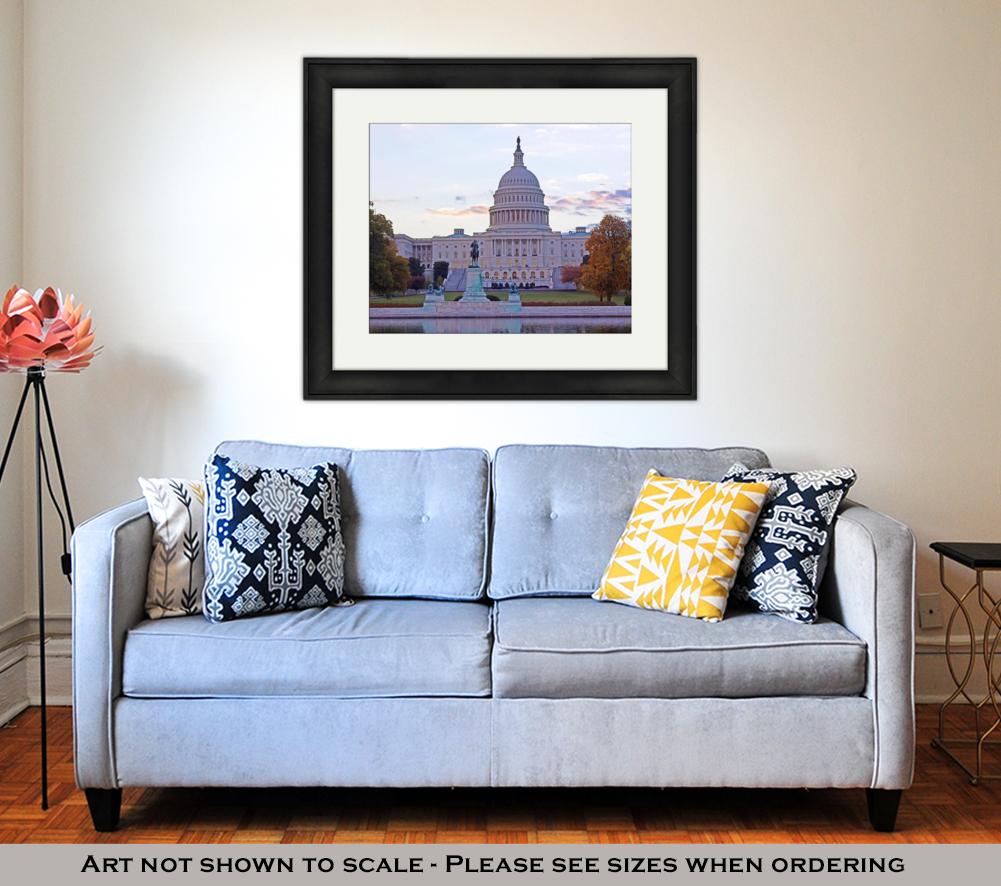Framed Print, Us Capitol Building - ultrawallart.com