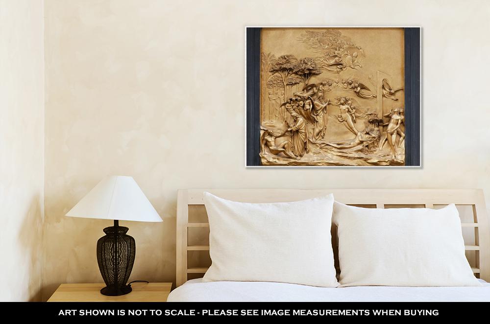 Gallery Wrapped Canvas, Adam And Eve By Ghiberti Detail Of The Panel On The Doors Gates Of Paradise Of - ultrawallart.com