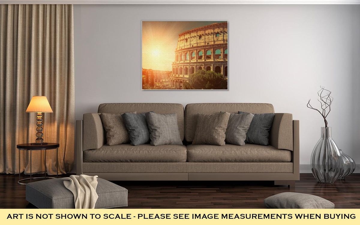 Gallery Wrapped Canvas, Rome One Of Most Popular Travel Place In World Roman Coliseum - ultrawallart.com