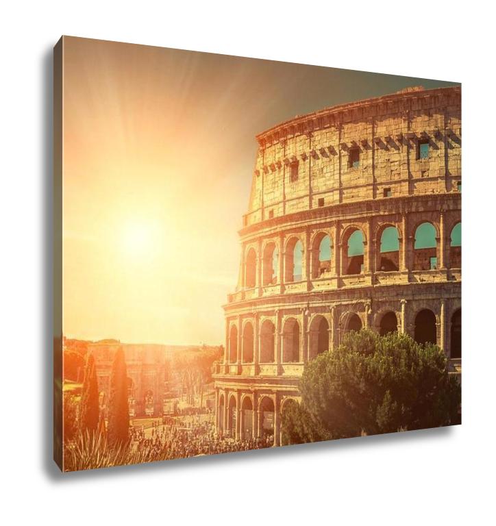 Gallery Wrapped Canvas, Rome One Of Most Popular Travel Place In World Roman Coliseum - ultrawallart.com