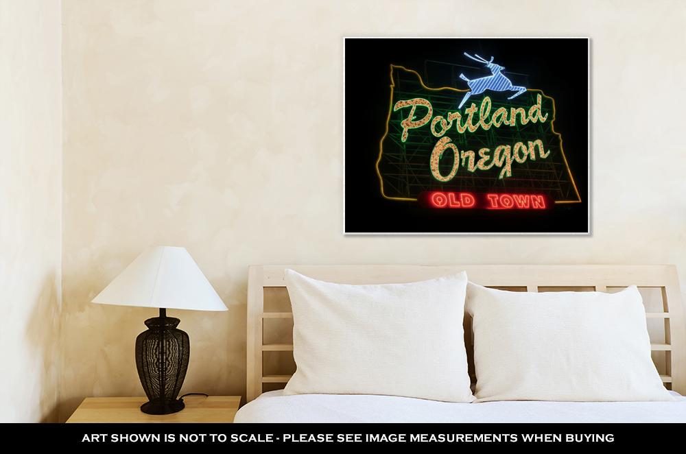 Gallery Wrapped Canvas, Historic Portland Oregon Old Town Sign - ultrawallart.com