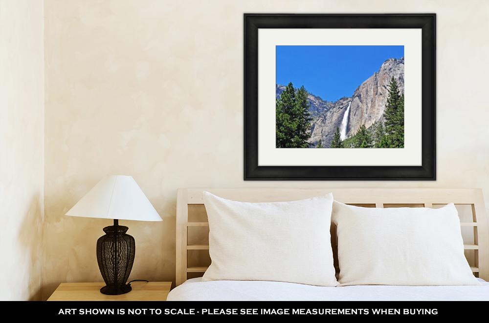 Framed Print, California View Of Yosemite Falls In Yosemite National Park - ultrawallart.com