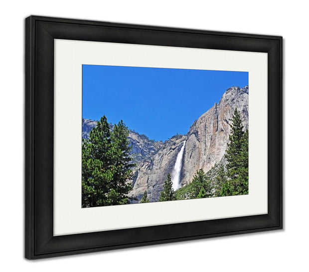 Framed Print, California View Of Yosemite Falls In Yosemite National Park - ultrawallart.com