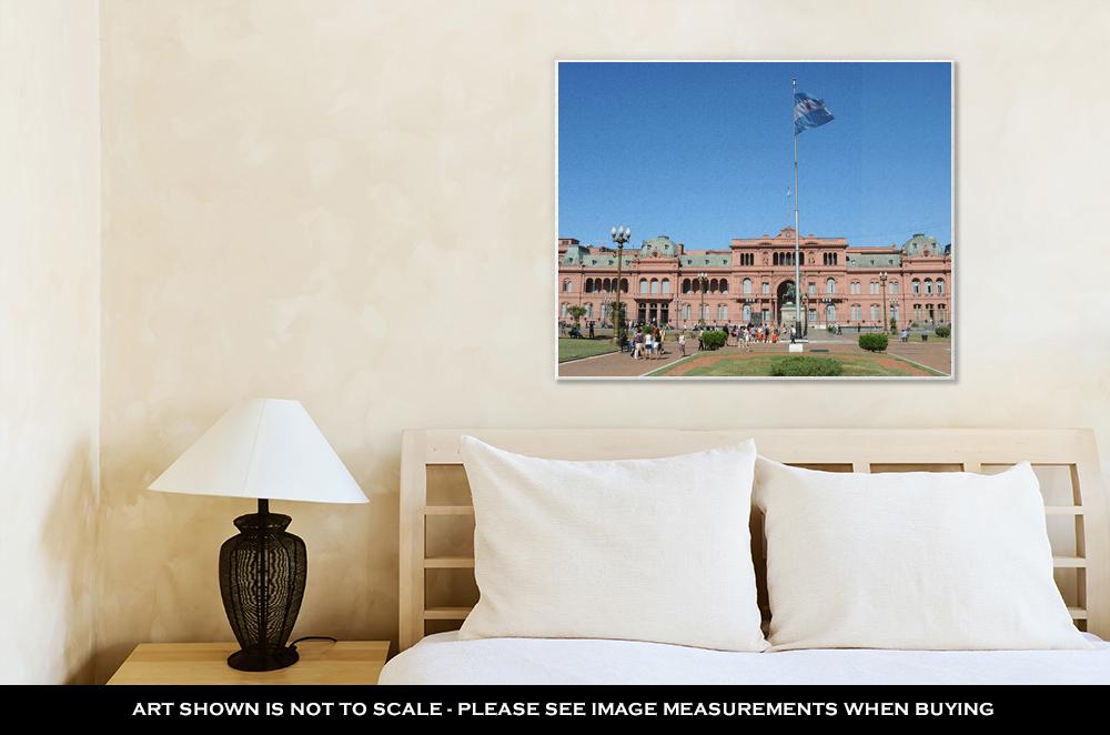 Gallery Wrapped Canvas, Casa Rosada On Plaza De Mayo At Buenos Aires - ultrawallart.com