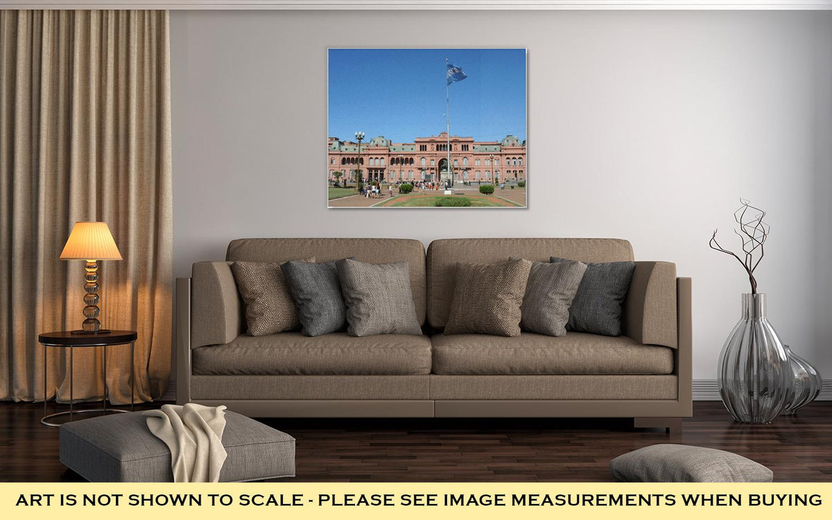 Gallery Wrapped Canvas, Casa Rosada On Plaza De Mayo At Buenos Aires - ultrawallart.com