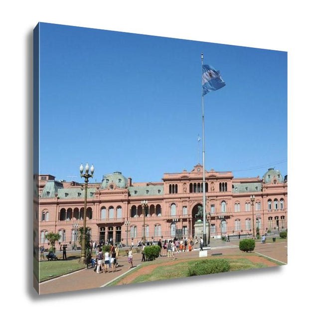 Gallery Wrapped Canvas, Casa Rosada On Plaza De Mayo At Buenos Aires - ultrawallart.com