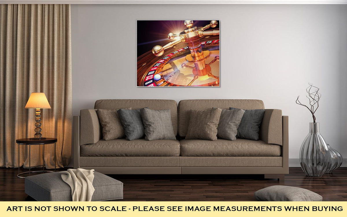 Gallery Wrapped Canvas, Gambling With Roulette - ultrawallart.com
