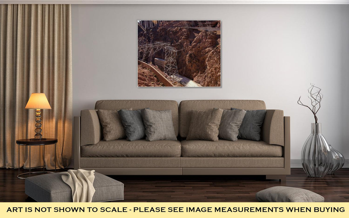 Gallery Wrapped Canvas, Highvoltage Power Lines From Hoover Dam - ultrawallart.com