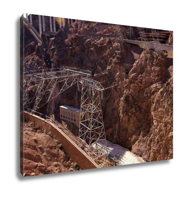 Gallery Wrapped Canvas, Highvoltage Power Lines From Hoover Dam - ultrawallart.com