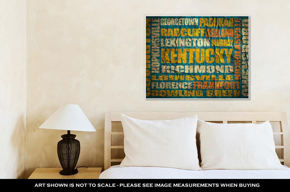 Gallery Wrapped Canvas, Kentucky State Cities List - ultrawallart.com