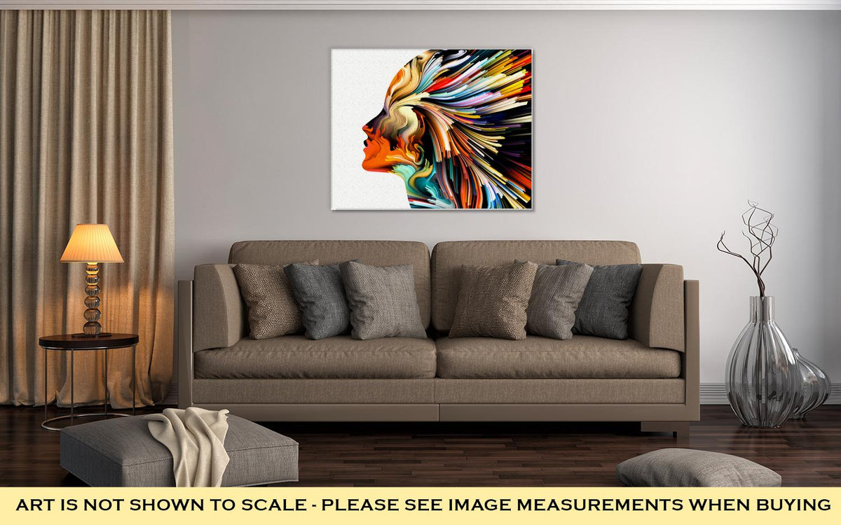 Gallery Wrapped Canvas, Abstract Expressionism Mind Painting - ultrawallart.com