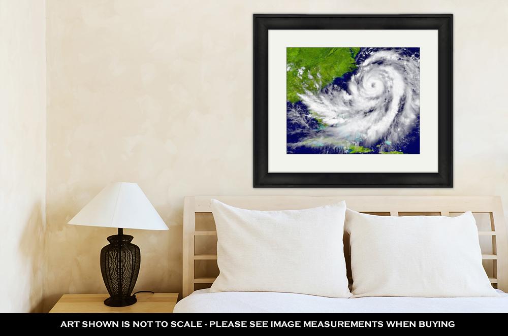 Framed Print, Hurricane Over Florida And Cuba - ultrawallart.com