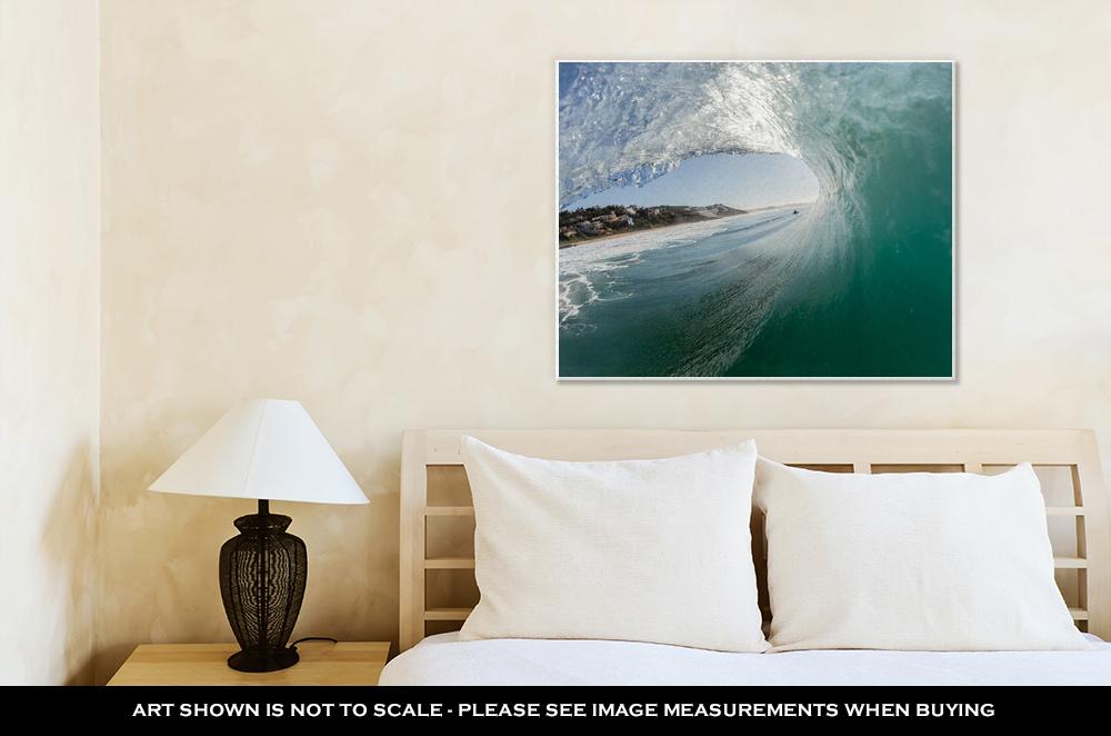 Gallery Wrapped Canvas, Ocean Wave Blue Hollow - ultrawallart.com