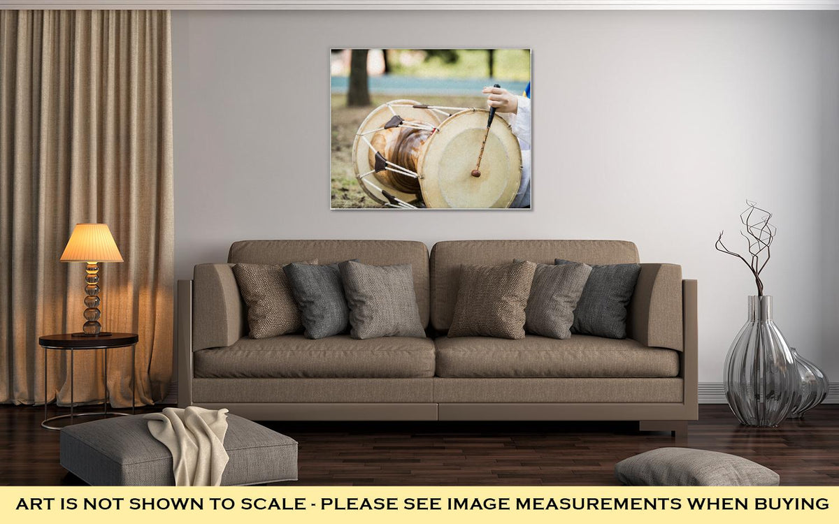 Gallery Wrapped Canvas, Janggu Traditional Musical Instrument Of Korea Drum - ultrawallart.com
