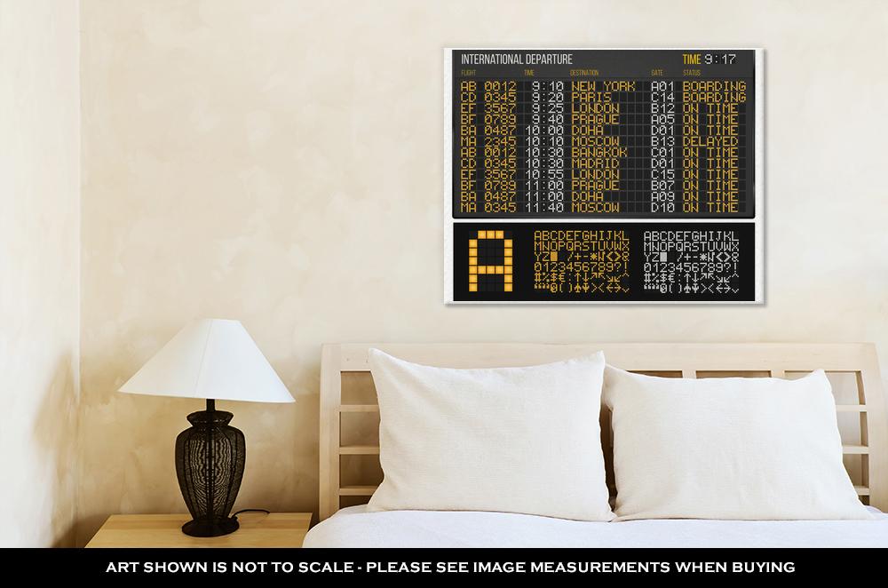 Gallery Wrapped Canvas, Airport Board - ultrawallart.com