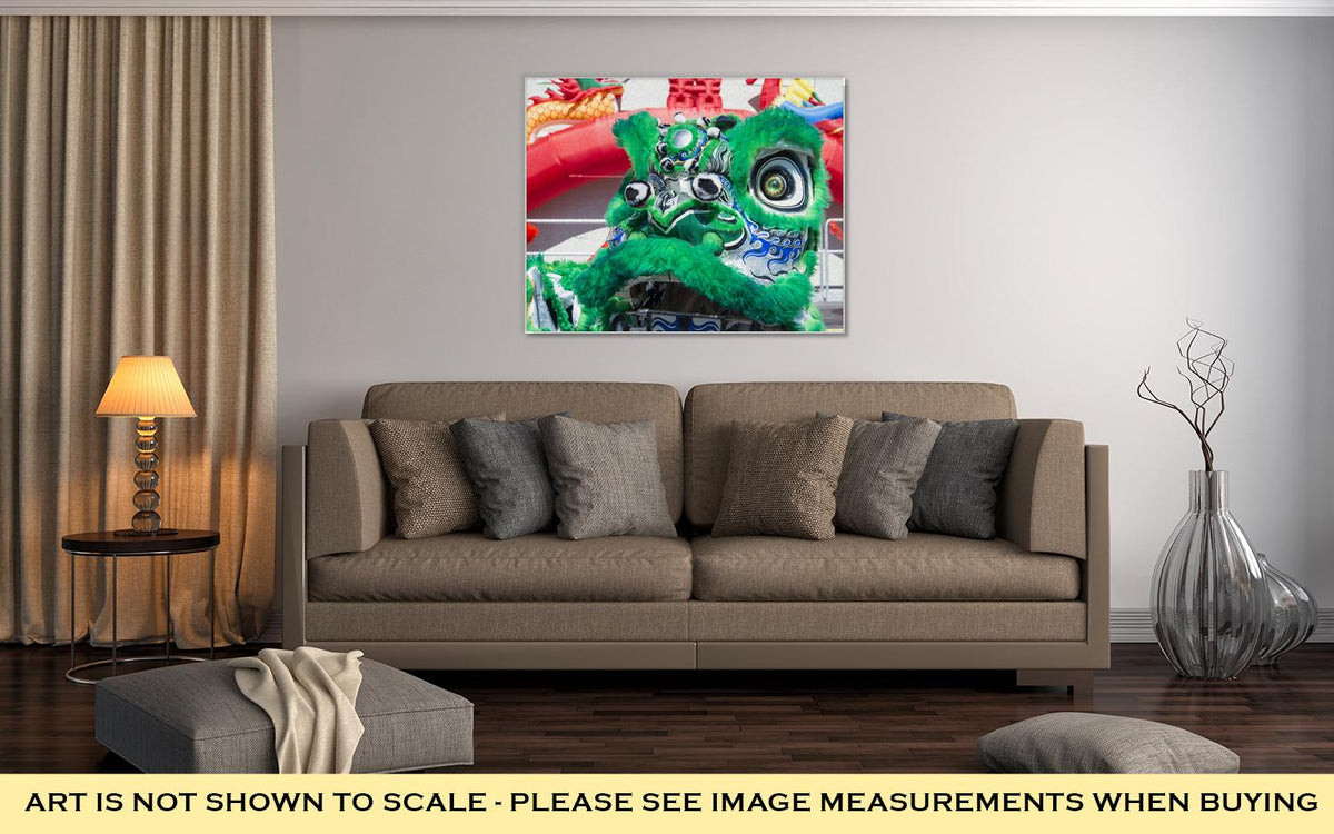 Gallery Wrapped Canvas, Chinese Lion - ultrawallart.com
